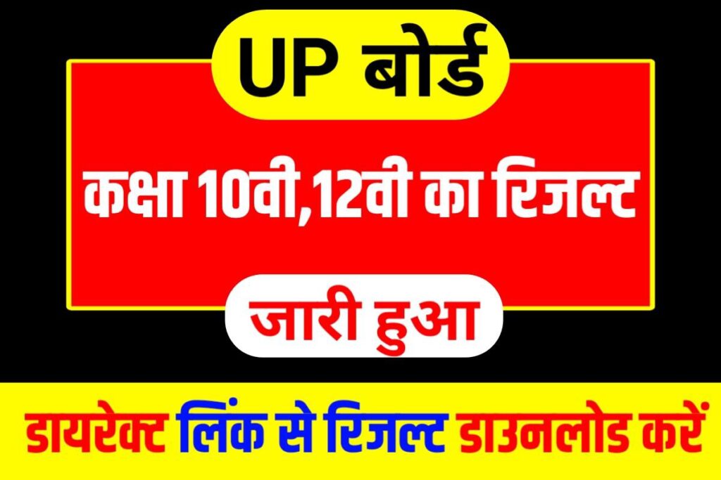 UP Board 12th 10th Result Out Link