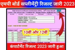 Madhya Pradesh 10th 12th Supplementary Result 2023 Download Now