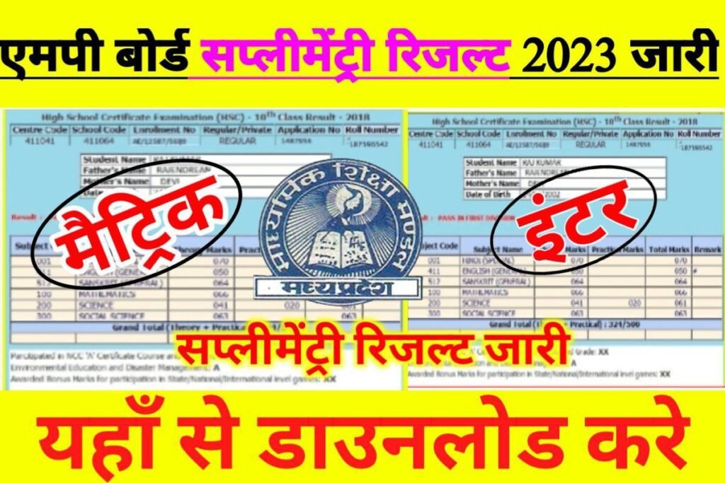 MP 10th 12th Supplementary Result Download 2023 Now