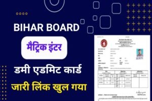 Bihar Board 10th 12th Jari Dummy Admit Card 2024